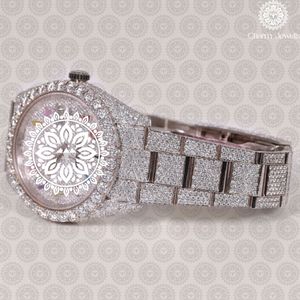 Reloj de Lujo Charm Jewells de Acero Inoxidable, Caja de 40 mm, Movimiento Mecánico Analógico, Estilo Vintage para Hombre, Detalles de Diamantes, 10 Bar - Product Image 3