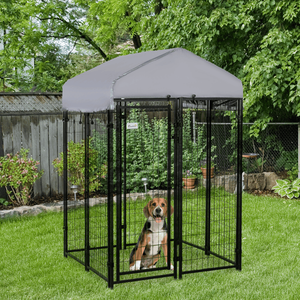Cuccia per Cani con Opzioni di Gabbie Grandi e Piccole, Trasportino in Metallo e Ferro per Animali Domestici, Cuccia XL per Gatti e Animali Domestici, Confezionata con Vassoio in Legno - Product Image 1