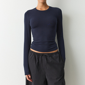 Haut de sport premium pour femme à manches longues, respirant, séchage rapide, pour entraînement, course, yoga, gym, vêtements de sport, logo personnalisé, OEM - Product Image 1