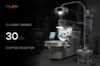 Torréfacteur à café LBN Classic Series 30 kg en acier inoxydable, gaz commercial, semi-air chaud, contrôle automatique de la température, 1,5 kW, 380 V