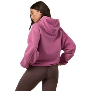 Sudadera con Capucha Oversize Rosa Berry para Mujer, de Forro Polar, Manga Larga, Estilo Casual Urbano, Ajuste Relajado, Suave al Tacto y Cómoda - Product Image 2