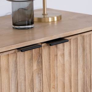 Aparador de 3 puertas Vandana Crystal Comfort en madera maciza de mango con frentes acanalados, estilo Japandi contemporáneo Lanora - Product Image 4