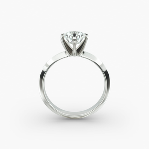 Elegant Round Brilliant Cut Moissanite <b>Solitaire</b> <b>Ring</b> 925 Sterling <b>Silver</b> Fine Jewelry Classic Wedding Anniversary Gift - Product Image 1