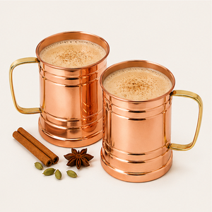 High Quality Pure Solid Copper Moscow Mule Mug Handcrafted Beer Tankard with Brass Handle Food Grade Eco-friendly Drinkware - Product Image 4