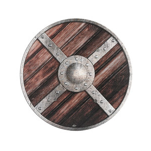 Escudo Redondo de Madera Estilo Básico Hecho a Mano para Disfraces, Eventos Históricos, Espectáculos Teatrales, Hogar y Decoración - Product Image 6