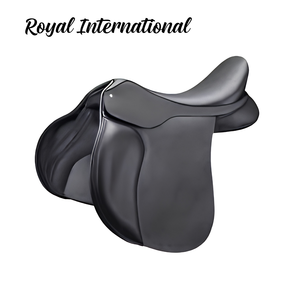 Selle d'équitation anglaise noire de qualité supérieure, équipement équestre confortable avec siège rembourré pour le saut d'obstacles, le dressage, l'entraînement et la compétition - Product Image 1