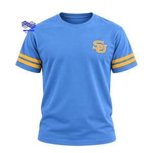 T-shirt brodé Southern University SU, vêtements d'équipe universitaire HBCU personnalisés, bleu Columbia, or, tee-shirt universitaire, vente en gros - Product Image 1