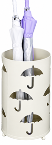 Porte-parapluie moderne en métal avec découpes pour parapluies, finition thermolaquée, design autoportant pour la décoration intérieure - Product Image 1