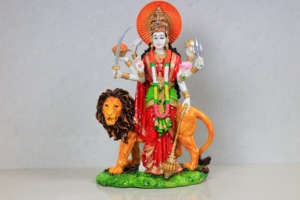 Estatua de Resina de la Diosa Maa Durga con León, Hecha a Mano, Tradicional, Religiosa, Cultural, Ídolo, Figura Decorativa para el Hogar, Diwali, Inauguración de Casa - Product Image 2