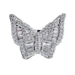 Best Quality Geometric <b>Cocktail</b> <b>Ring</b> Women's <b>Gold</b> Plated Cubic Zirconia Emerald Cut Pave Setting Glam Party Wedding Jewelry - Product Image 6
