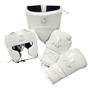 Brand New Professional Fly Leather <b>Boxing</b> Gloves and Head & Groin Protector <b>Set</b> Yellow Pakistan Made <b>Boxing</b> Gear <b>set</b> - Product Image 2