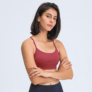 Sujetador Deportivo de Secado Rápido, con Soporte Alto, Tirantes Ajustables, Forro Suave, Escote en V, Almohadillas Extraíbles, para Gimnasio y Pilates, con Logotipo Frontal - Product Image 2