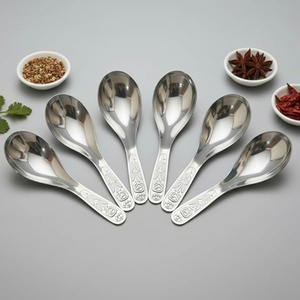 Cuillères à soupe en acier inoxydable de qualité supérieure, tailles et logo personnalisés acceptés, artisanat, lot de 3 cuillères à soupe à prix avantageux - Product Image 2