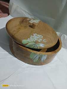 wood crafts handcrafted wooden enamel printed wooden boxes for wholesale housewarming gifts wood round boxes from India - Product Image 2