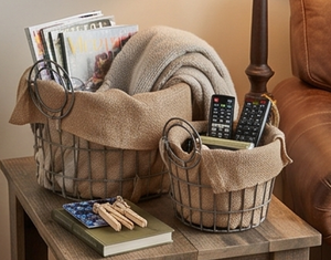 Finest Quality Metal <b>Wire</b> <b>Storage</b> <b>Baskets</b> With Handles Modern Design For Neatening Multi Purpose Use Stylish Home Accent - Product Image 5