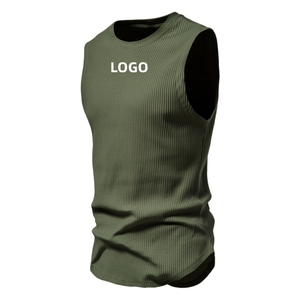 Camiseta sin mangas oversize de hip hop para hombre, con estampado personalizado, de algodón suave y poliéster, estilo streetwear, para gimnasio, chaleco de verano. - Product Image 6
