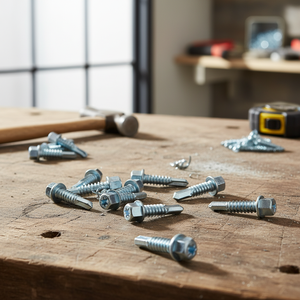 Tornillos Autoperforantes de Cabeza Hexagonal, Clase 8, Acero al Carbono, Zincados/Galvanizados/Fosfatados, Medidas en Pulgadas/Métricas, Fijaciones para Techos y Estructuras, OEM - Product Image 1