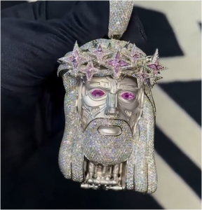 ความคิดเครื่องประดับที่กำหนดเองผ่านเครื่องทดสอบเพชรเครื่องประดับ3D เงินสีขาวทอง925เครื่องประดับเงินสีขาว VVS Moissanite จี้ฮิปฮอปได้รับการรับรอง - Product Image 2