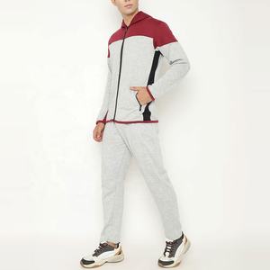 Sudadera con capucha y pantalones de chándal unisex ajustados y ajustados, chándal dividido de retazos de verano con logotipo personalizado para entrenamiento de hombre, talla XL - Product Image 2