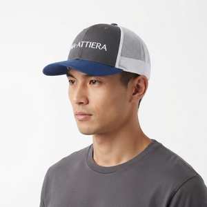 Gorra Trucker Azul Carbón para Hombre, Malla Blanca en la Parte Trasera, Cierre a Presión, Gorra de Béisbol con Logotipo Bordado Personalizado, Ajustable - Product Image 2