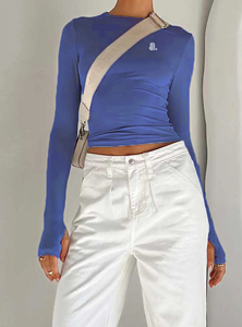 T-shirt court d'été pour femme, col rond, 100 % coton biologique, respirant, écologique, anti-rétrécissement, séchage rapide, motif uni, personnalisable - Product Image 6