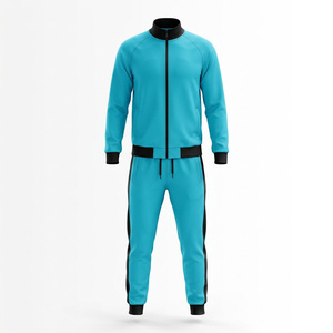 Unisex Green Hooded Tracksuit <b>Set</b> 100% Cotton Regular Fit Solid Color Casual Wear with Side Pockets and Elastic Waist - Product Image 2