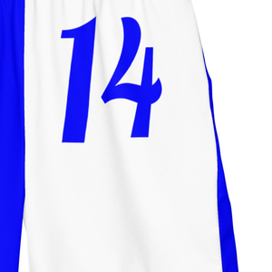 1914 Phi Beta Sigma Split Color Swim <b>Trunks</b> Blue White <b>Mens</b> Greek Letter Swim Shorts Quick Dry Athletic Fit Summer Apparel - Product Image 5