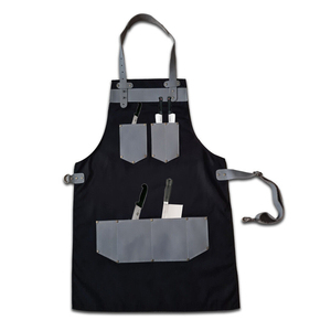 Professional Canvas Barber <b>Apron</b> for Hair Cutting Adjustable Neck Strap Front Pockets Breathable Lightweight UV Protection Salon - Product Image 4