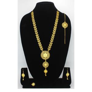 สร้อยคอพร้อมต่างหูชุดเครื่องประดับทองเหลืองแท้ UAE ดูไบสร้อยคอดีไซน์เครื่องประดับชุดกุหลาบ - Product Image 2