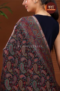 Ethnic Paisley Floral Dot Pure Wool Shawl Hijab Scarf Long <b>Head</b> Covering Casual Winter <b>Wrap</b> Skin-Friendly for Women - Product Image 4
