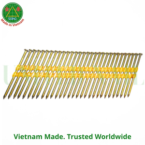 ตะปูเหล็กสำหรับงานโครงสร้าง 4000 ชิ้น ขนาด 3 นิ้ว x 0.131 นิ้ว  แบบก้านเรียบ ชุบสังกะสีเหลืองโครเมต สำหรับปืนยิงตะปู ผลิตในเวียดนาม  ลดราคาพิเศษ - Product Image 3
