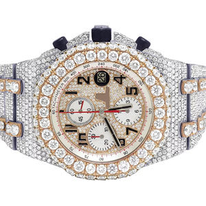 Montre à quartz pour homme en acier inoxydable, style Hip Hop, sertie de moissanite et de diamants VVS, avec lunette premium, bracelet de 20 mm et verre traité, tendance - Product Image 5