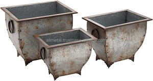 Pot de fleur et jardinières en métal rouillé pour fêtes de mariage intérieures et extérieures ferme tout type de personnalisation de décoration - Product Image 2