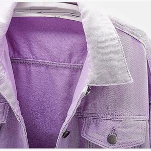 Chaquetas vaqueras personalizadas con bordado en toda la chaqueta vaquera para mujer Chaquetas vaqueras genuinas con bordado floral y logotipo personalizado - Product Image 5