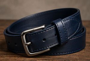 Ceinture en cuir véritable, boucle à ardillon verte unie, rectangulaire, argentée, décontractée, durable, ceinture pour homme - Product Image 3