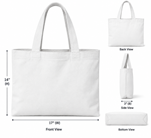 AMANI Large Eco-Friendly <b>Canvas</b> Tote Bag with Shoulder Handle for Supermarket <b>Beach</b> Daily Use - Product Image 2