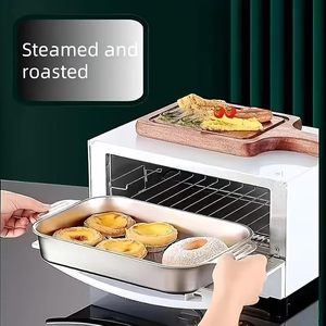 Stainless Steel Serving Tray with Lid Deep Heavy Duty Buffet Hotel Pan, Food Grade Steam <b>Table</b> Pan - Product Image 6