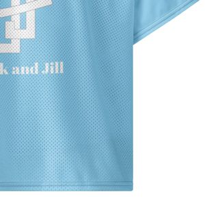 Maillot de football rose et bleu coupe ample en maille respirante à manches courtes – Tenue de sport pour supporter le jour du match - Product Image 6