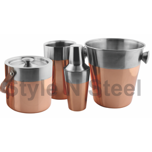 Bartender profesional Juego de barras de acero inoxidable Diseño acanalado de 4 piezas Herramienta de barra negra Juego de peaje de barra clásica - Product Image 2