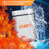 Pochette de rangement résistante au feu et à l'eau sac de documents d'argent étanche porte-monnaie ignifuge pochette de protection pour document d'argent