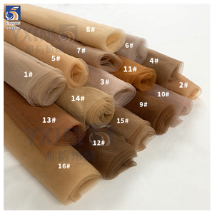 Tessuto in <span class=keywords><strong>Tulle</strong></span> Morbido Effetto Nudo 100% Poliestere Color Carne per Abiti da Sposa e Cerimonia - Product Image 4