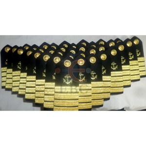 Epaulette Merchant Chief OFFICER Chief Mate Badge Rank Insignia dây đeo vai Nelson Curl dây vàng Pháp - Product Image 4