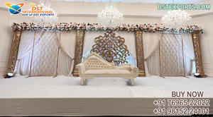 ที่สวยหรูอินเดียเทียนแต่งงานฉากหลังเวทีที่ทันสมัยเทียนแต่งงานโลหะยืนแต่งงานที่น่าอัศจรรย์ตกแต่งกรอบโลหะ - Product Image 3