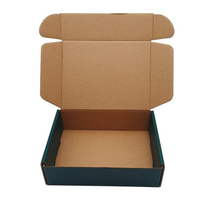 Boîtes-cadeaux ondulées vert foncé, boîtes postales ondulées de carton personnalisé pour l'emballage d'expédition cadeaux d'artisanat donnant des produits