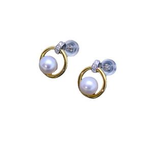 Boucles d'oreilles fines minimalistes en argent S925 avec perles d'eau douce blanches de 6 à 7 mm, forte luminosité, presque parfaites, vente en gros - Product Image 5