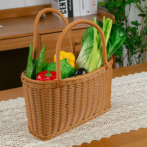 Manufacturer Direct Sales of Natural Water Hyacinth Storage Baskets Hand Woven <b>Wardrobe</b> Racks and Decorative Organizers. - Product Image 1