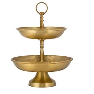 Luxury <b>Cake</b> Stand Hot Selling Decorative New Metal <b>Cake</b> <b>Server</b> Two Tier Cup <b>Cake</b> Stand Gold Plated Designer <b>Cake</b> <b>Server</b> - Product Image 1