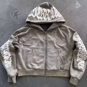 <b>Top</b> Selling <b>Distressed</b> Embroidery Tracksuit Cotton Fleece Casual Wear <b>Distressed</b> Embroidery Tracksuit For Winter - Product Image 3
