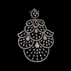 จี้เพชรที่ปลูกในห้องปฏิบัติการ | เครื่องประดับสร้อยคอเจ้าสาวสุดหรู | เครื่องประดับงานปาร์ตี้สวมใส่เครื่องประดับที่ดี - Product Image 1