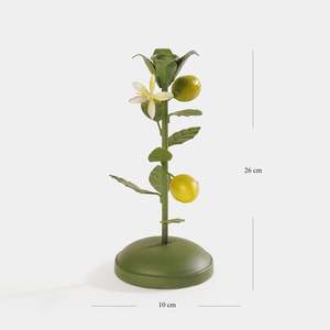 Porte-bougie en métal au design citron, support décoratif jaune pour bougie en forme de fruit, décoration de table, style méditerranéen - Product Image 6